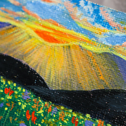 Dusks Embrace Painted Landscape