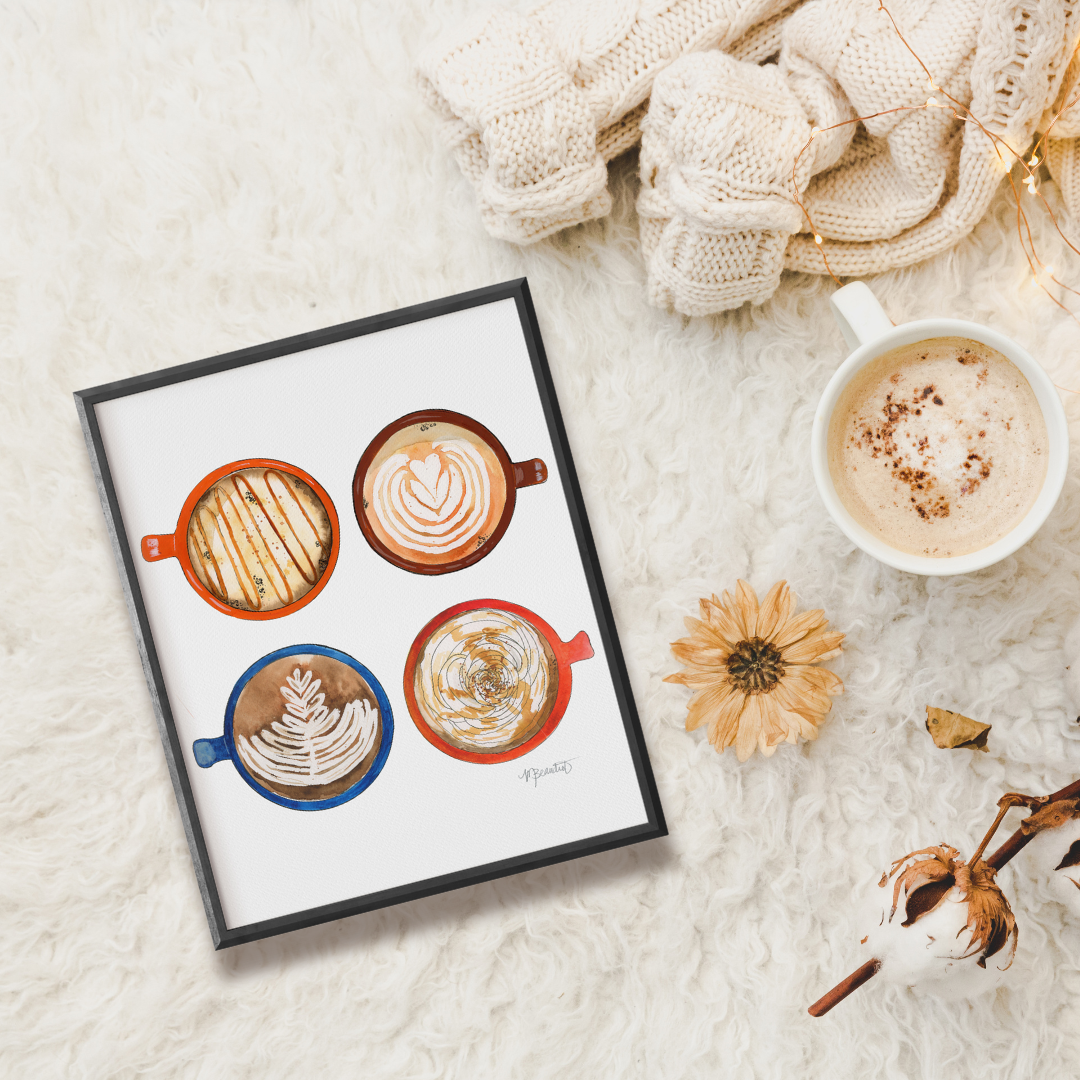 Pumpkin Spice Latte Art Print