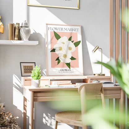 Georgia Flower Market Art Print