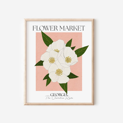 Georgia Flower Market Art Print