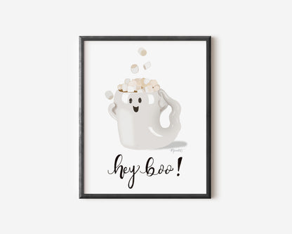Hey Boo Ghost Mug Art Print