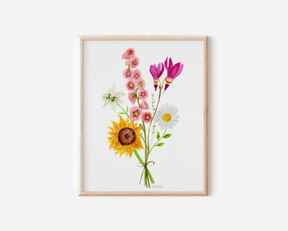 Custom Family Birth Flower Stems