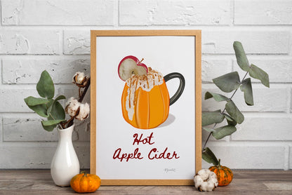 Hot Apple Cider Mug Art Print