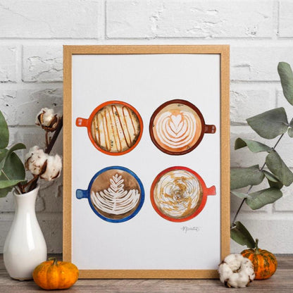 Pumpkin Spice Latte Art Print