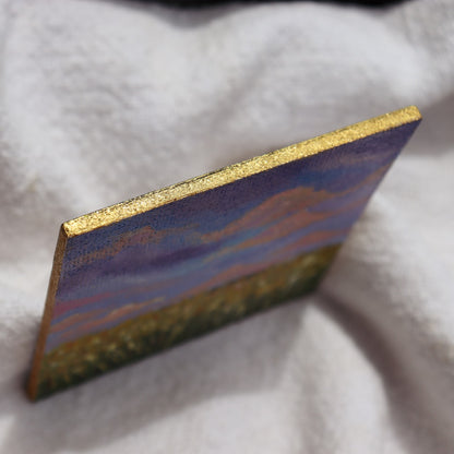 Lavender Harvest Painted Landscape Magnet