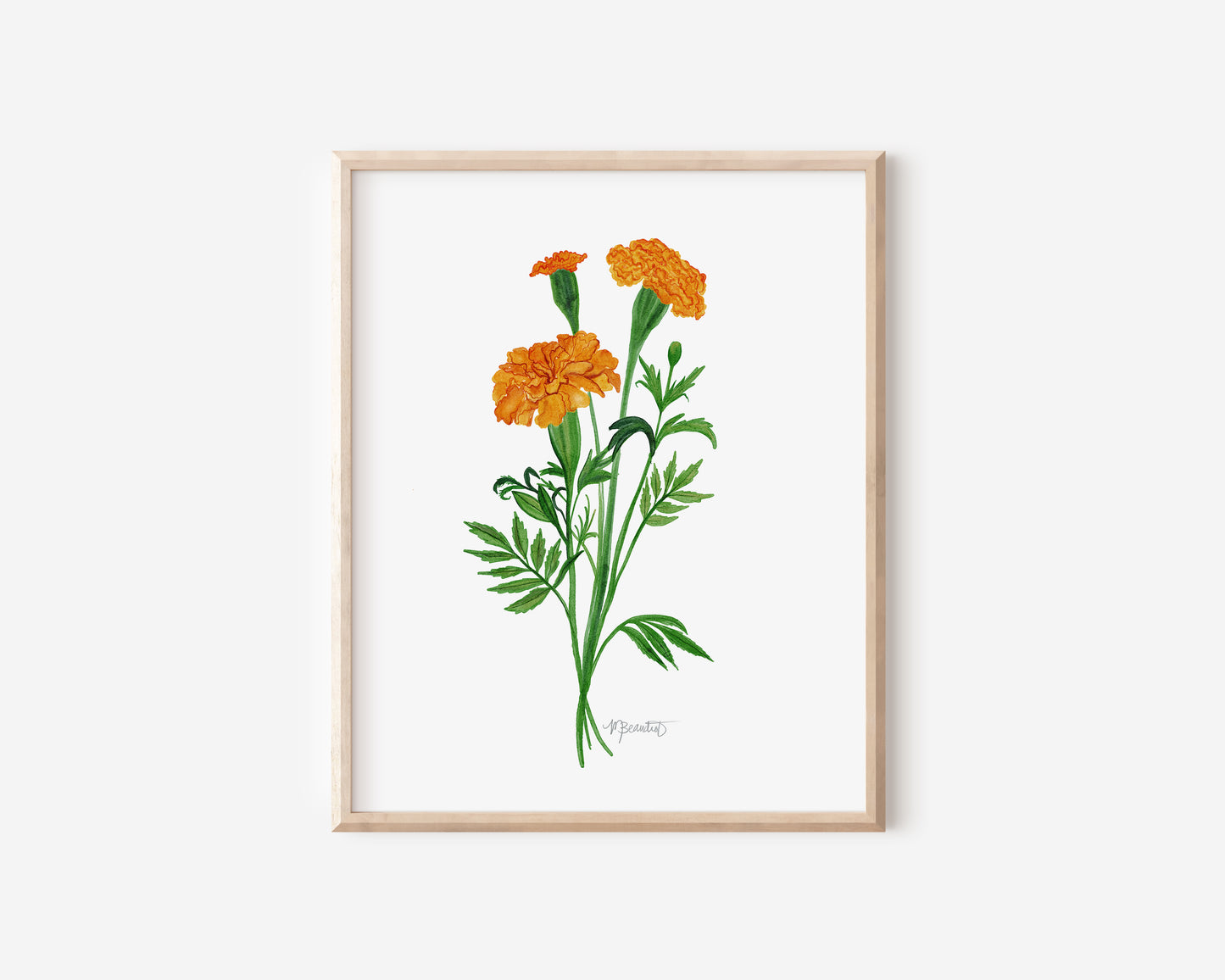 Marigold Watercolor Art Print