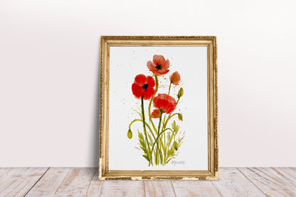 Loose Poppy Bouquet