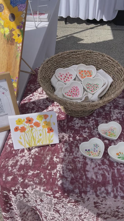 Playful Florals 2 Ceramic Trinket Dish