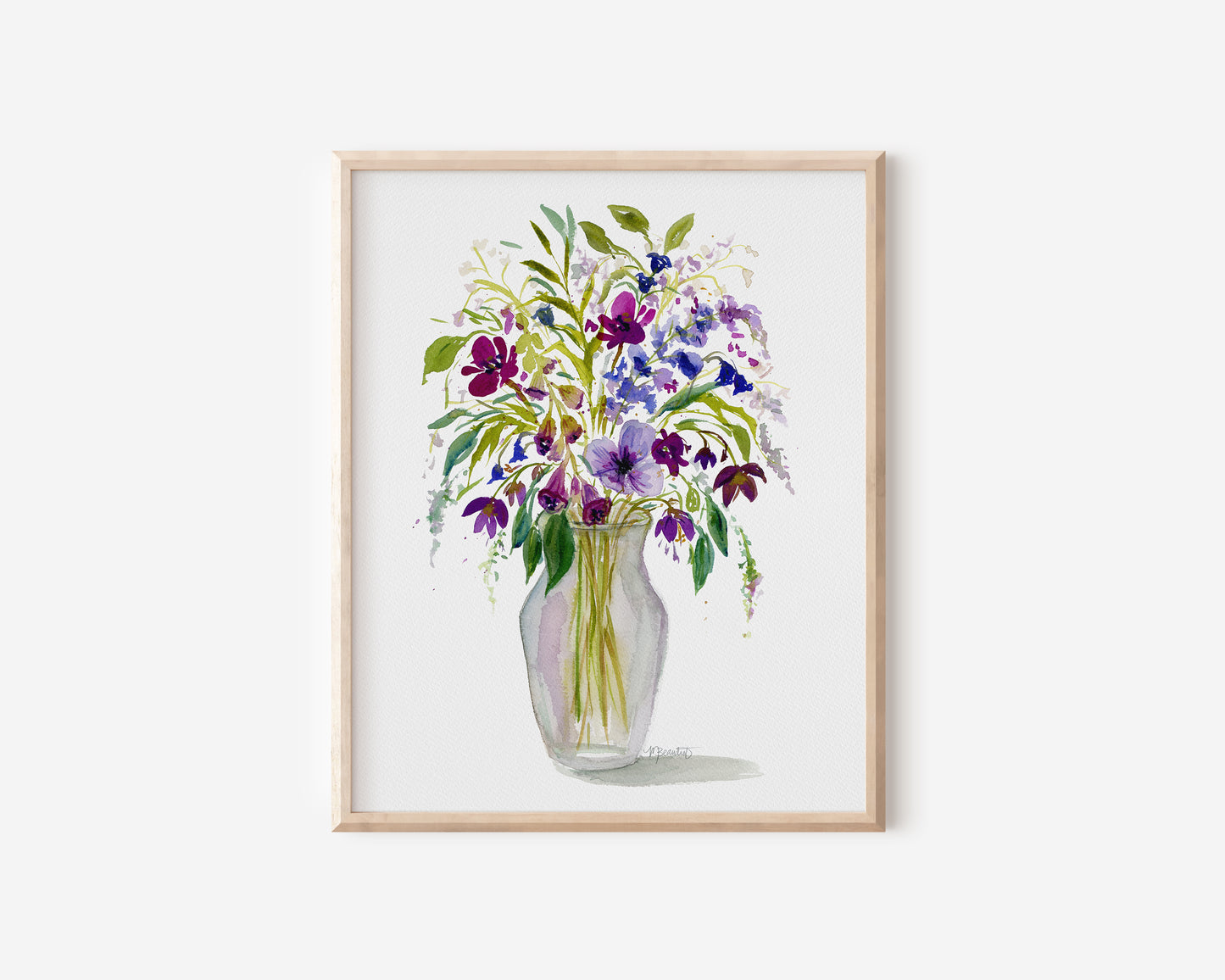 Violet Symphony Watercolor Art Print