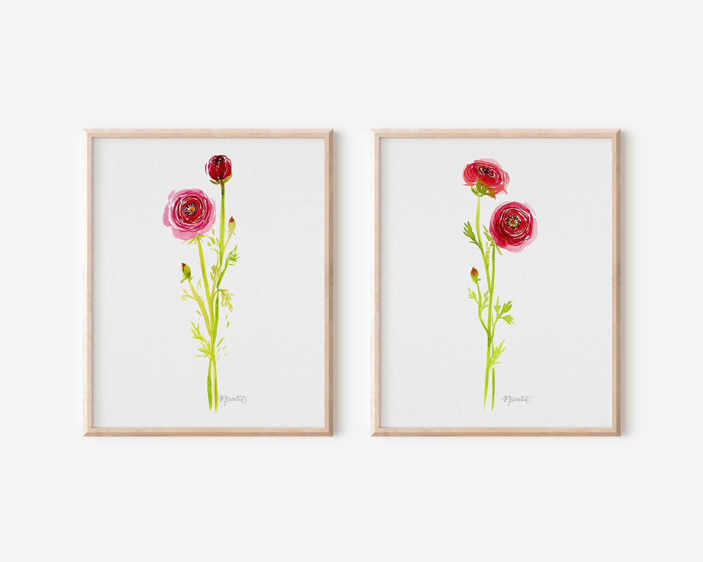 Ranunculus Stem Prints: Set of 2