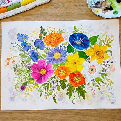 Gift a Custom Wedding Bouquet Painting