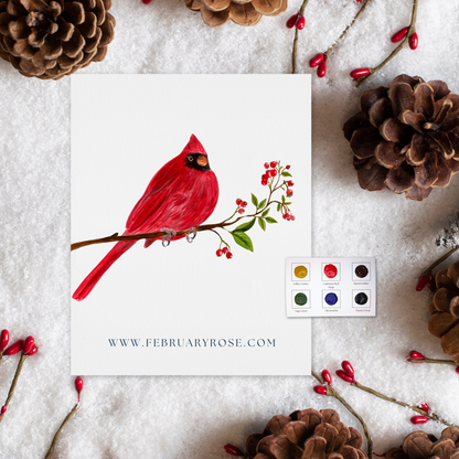 Winter Wonders Watercolor Coloring Pages Paint Kit- BEGINNER FRIENDLY TO ADVANCED