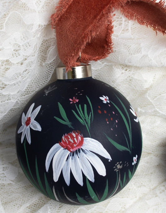 Daisies at Midnight 2022 Round Ornament