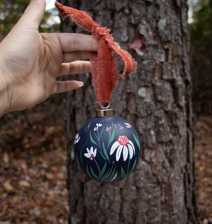 Daisies at Midnight 2022 Round Ornament