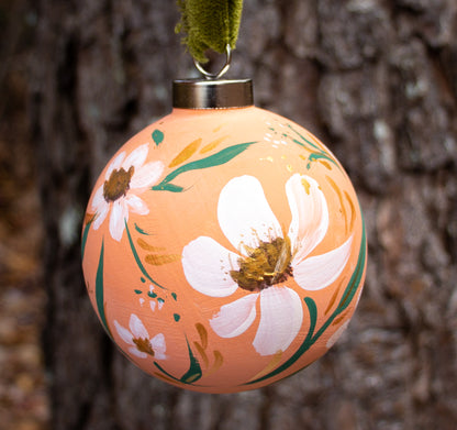 Magnolias on Sherbert 2022 Round Ornament