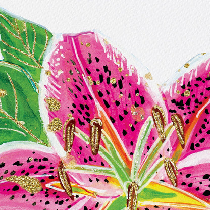Stargazer Lily Watercolor Print