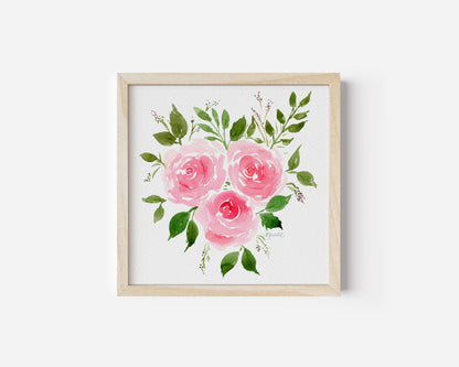 Rose Revival Watercolor Art Print