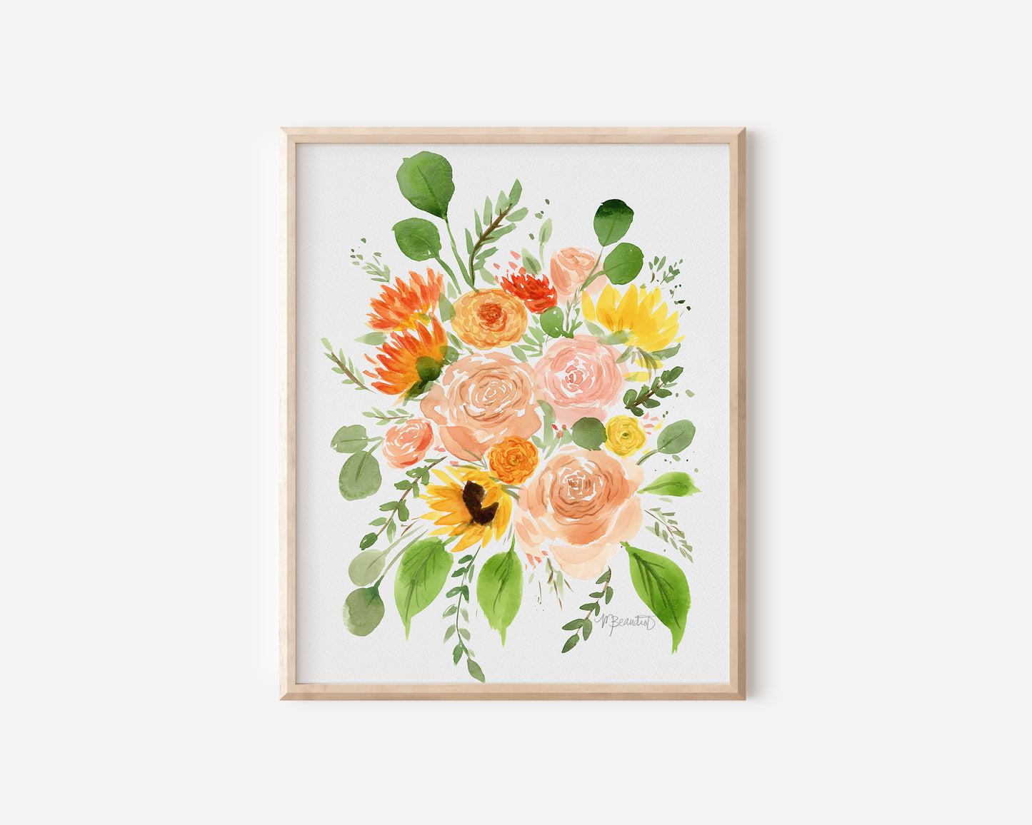 Custom Watercolor Special Occasion, Wedding, Anniversary Floral Bouquet Painting
