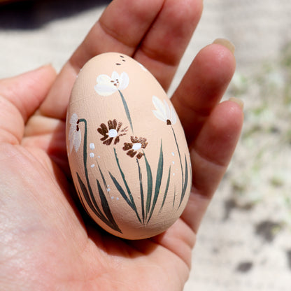 Calming Meadow Ceramic and Wooden Easter Egg