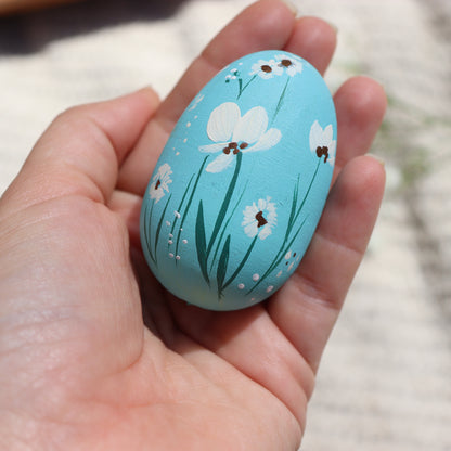 Springtime Serenade Ceramic and Wooden Easter Egg