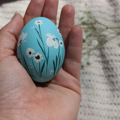Springtime Serenade Ceramic and Wooden Easter Egg