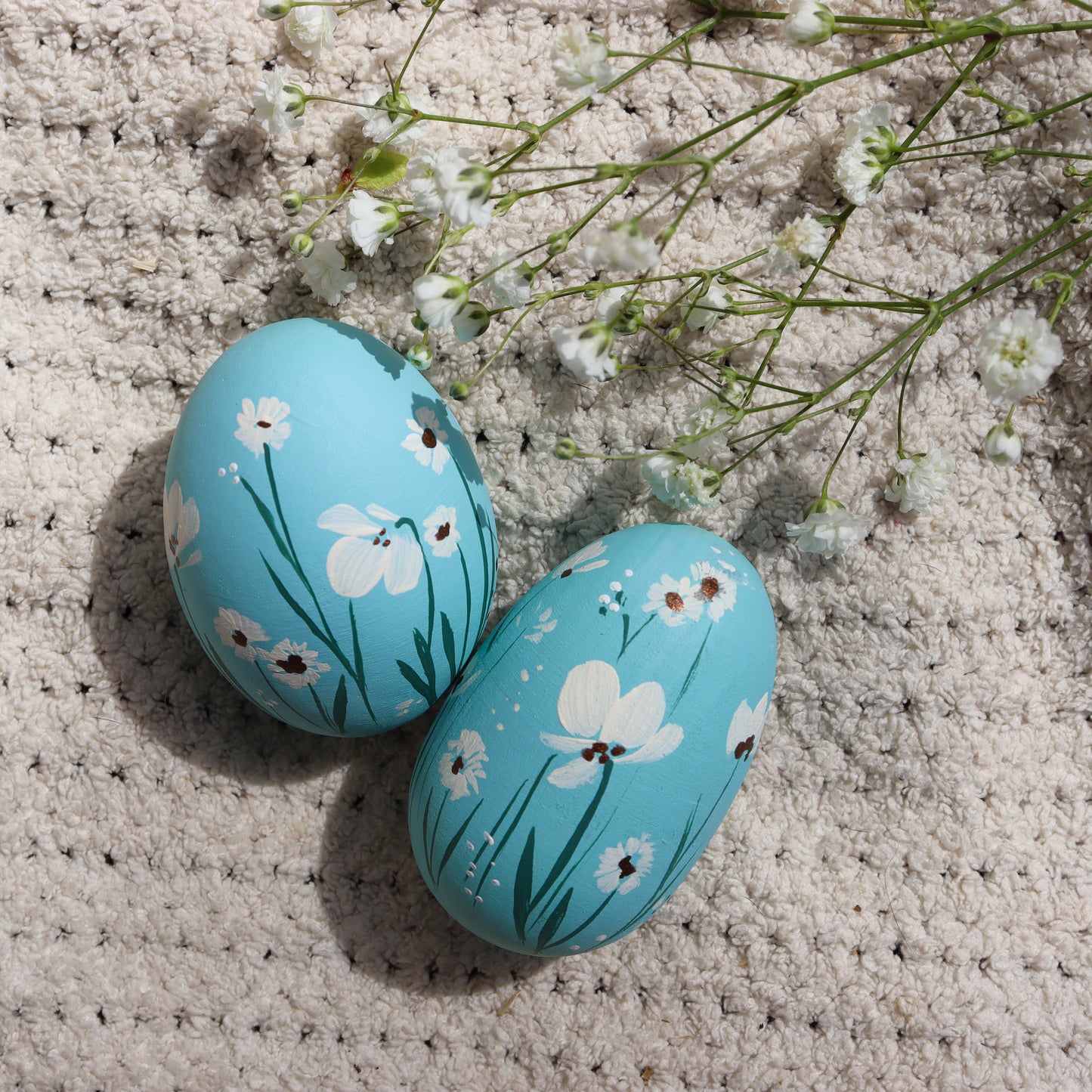Springtime Serenade Ceramic and Wooden Easter Egg