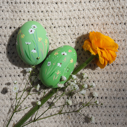 Spring Fling Ceramic and Wooden Easter Egg