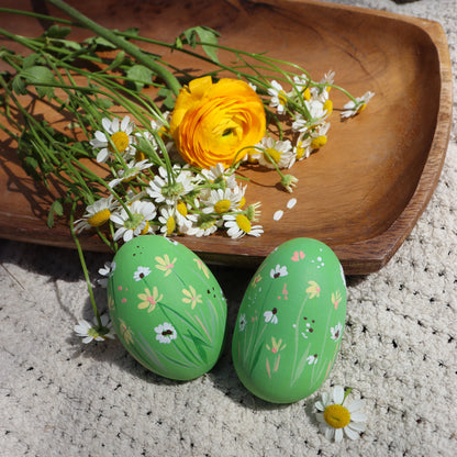 Spring Fling Ceramic and Wooden Easter Egg