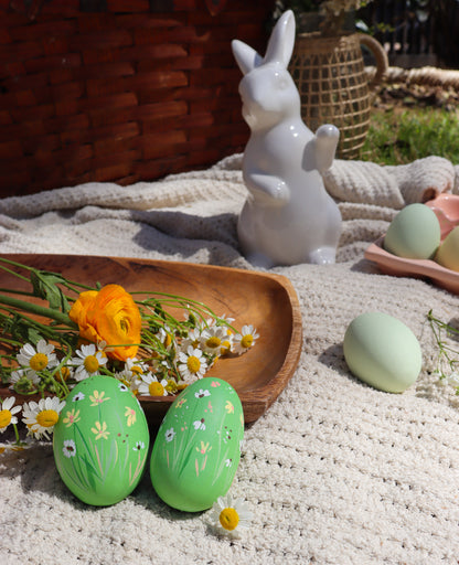 Spring Fling Ceramic and Wooden Easter Egg