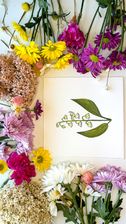 May Lily of the Valley Watercolor Birth Month Flower Botanical Art Print