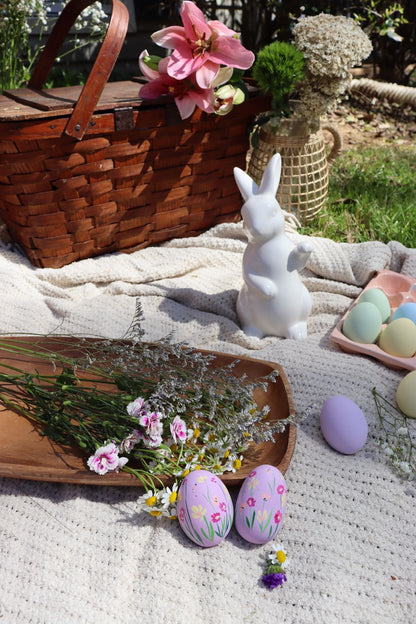 Whimsy Wonder Ceramic and Wooden Easter Egg