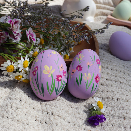 Whimsy Wonder Ceramic and Wooden Easter Egg