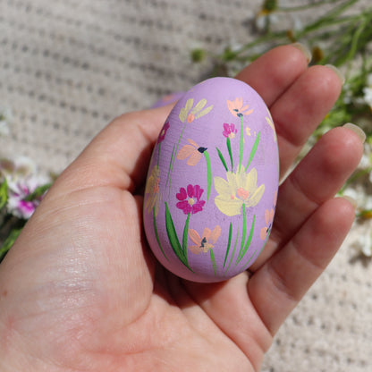 Whimsy Wonder Ceramic and Wooden Easter Egg