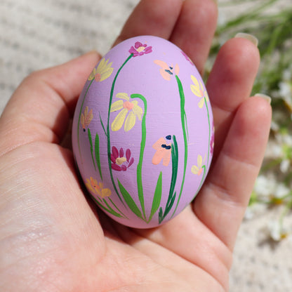 Whimsy Wonder Ceramic and Wooden Easter Egg