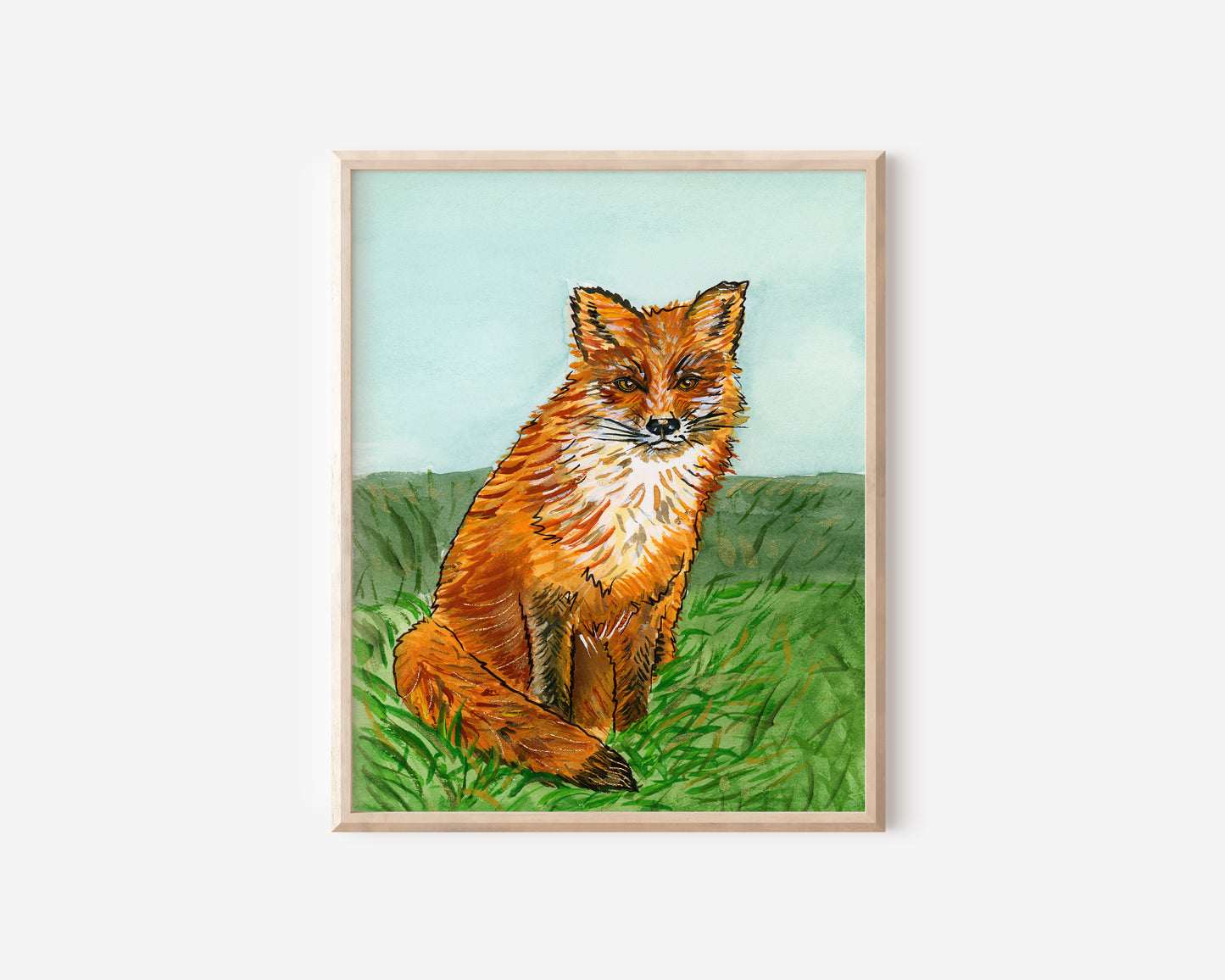 Sly Fox Watercolor Art Print
